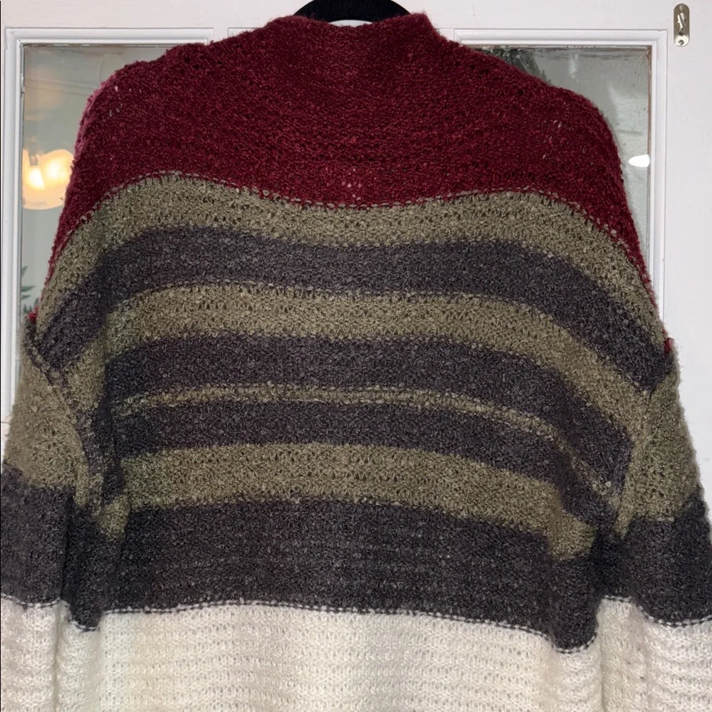 True Craft Striped Multicolor Sweater 0X